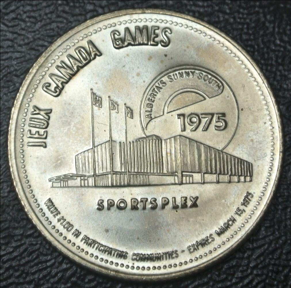 1 Dollar coin from 1975 Canada Games