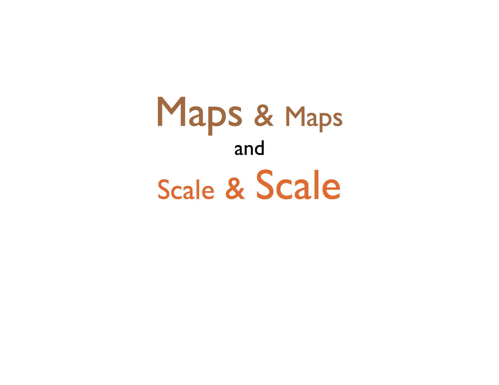 Maps and Scale